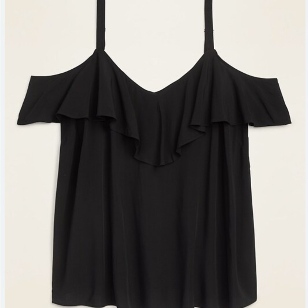 Old Navy Black Ruffle off- shoulder top